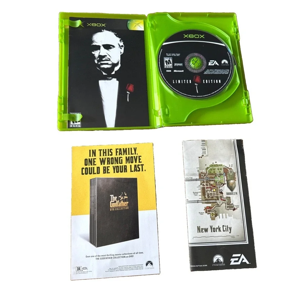 Godfather: The Game (Microsoft Xbox, 2006) Complete With Map & Manual